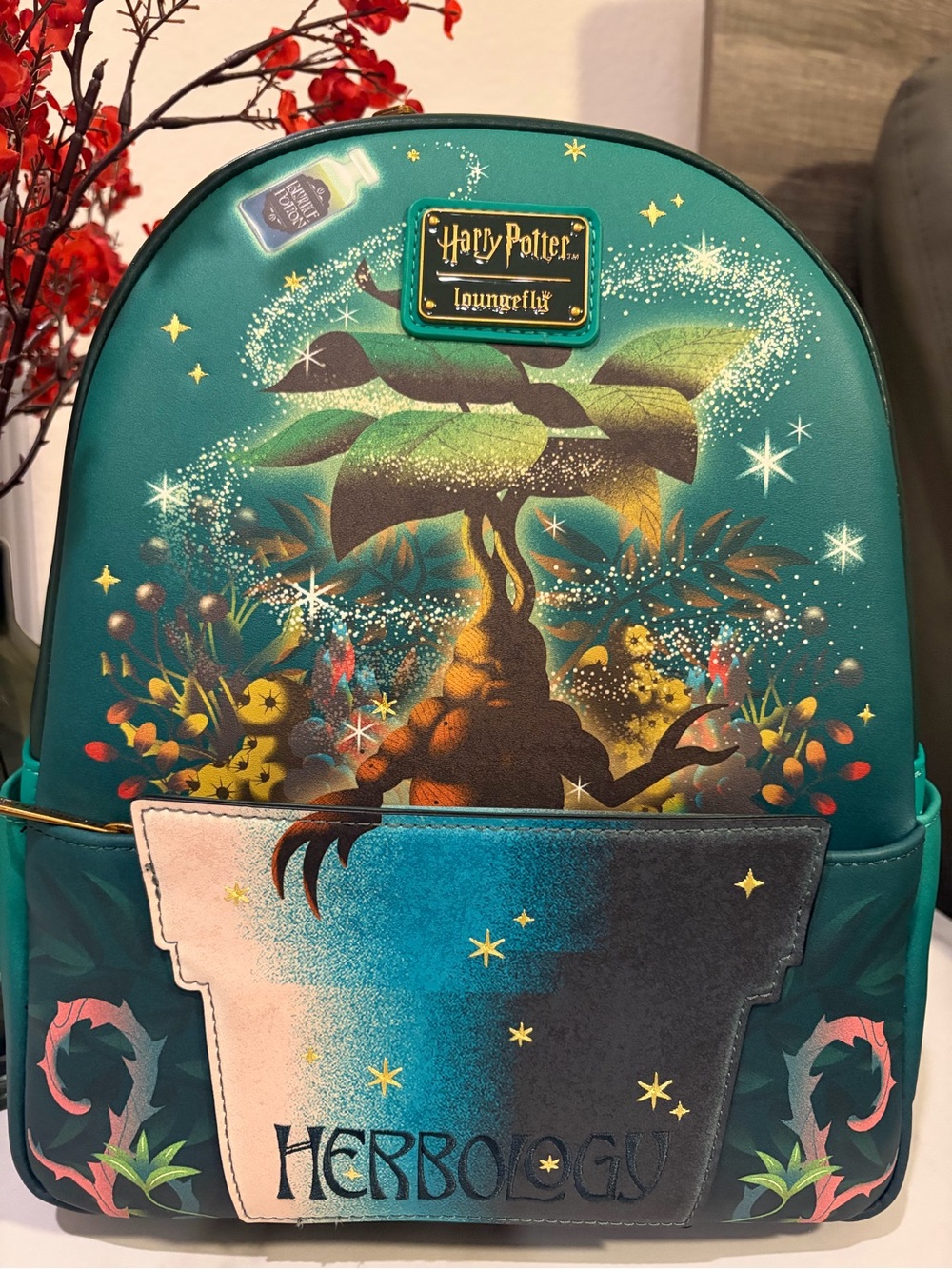 NWT Loungefly Harry Potter Herbology Mandrake Exclusive Mini Backpack